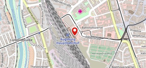 Hauptbahnhof Augsburg on map