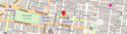 Café De Tacuba en el mapa