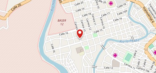 Café y Kaaba en el mapa