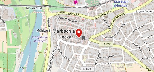 Café Winkler Marbach sur la carte