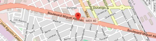Domino's Miguel Alemán Gómez Palacio en el mapa