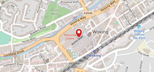 KFC Woking - Peacocks Centre on map