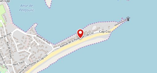 Hôtel Restaurant de la Pointe du Cap Coz sur la carte