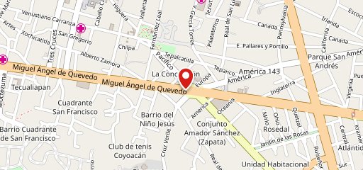 Las Alitas Miguel Ángel de Quevedo en el mapa