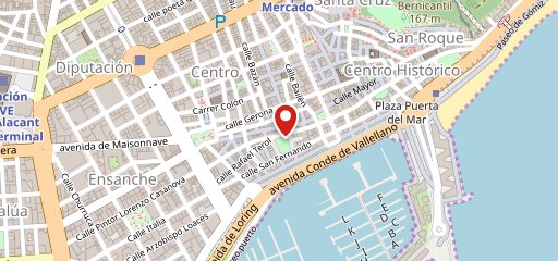 Los Mejillones de Correos Bar de tapas Bar con encanto en Alicante en el mapa