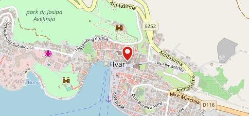 Restaurant Lucullus Hvar en el mapa