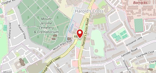 Noshington Harolds Cross Park Cafe on map