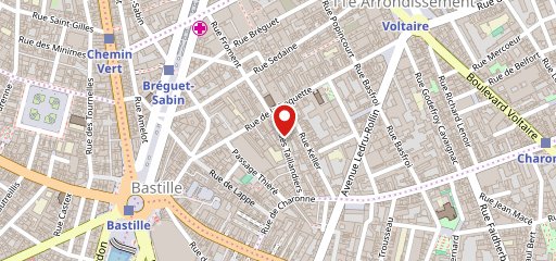 Papa Poule Paris Bastille en el mapa