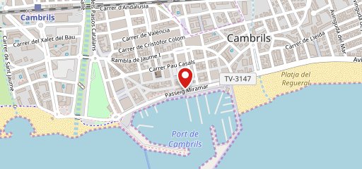 Pizzeria Gaudi Port Cambrils on map