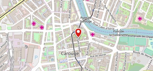 Café restaurant Le P'tit Carougeois en el mapa