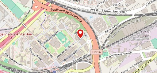Restaurant Universitaire de l'Université Paris Nanterre on map