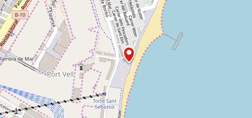 Mar beach restaurant bar on map