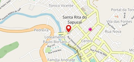 Santa Pizza no mapa