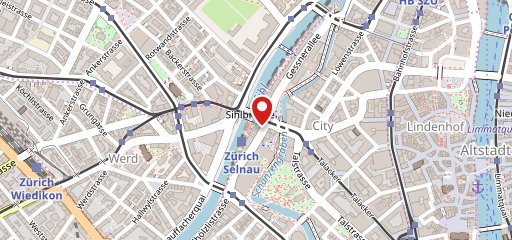 Subway Zürich Sihl on map