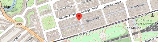 TGI Fridays - Edinburgh Castle Street en el mapa