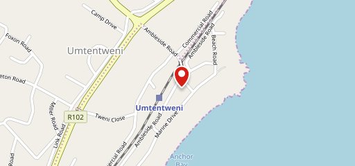 Umtentweni Beach Kiosk on map