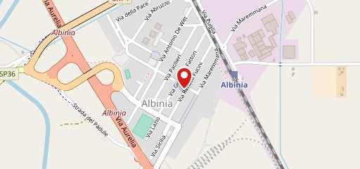 Vapoforno Albinia sulla mappa