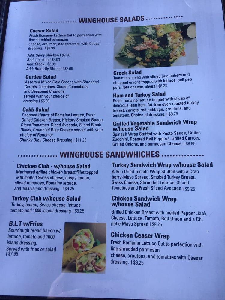 winghouse near me menu