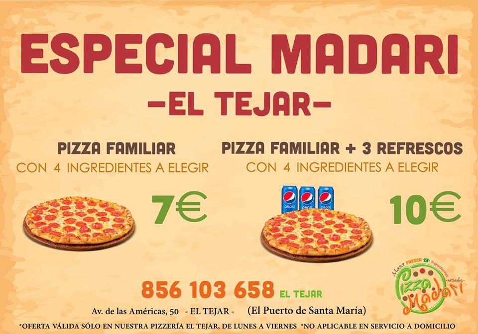 Restaurante Pizza Madari - El Juncal, El Puerto de Santa María, Avenida la música Carta del restaurante y