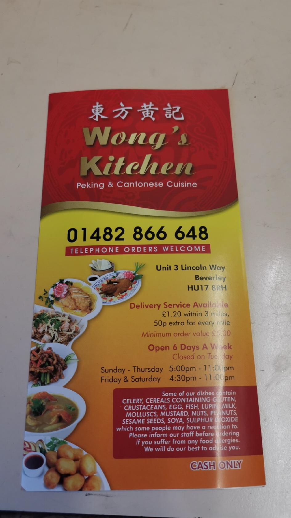 Wongs Kitchen In Beverley Restaurant Reviews