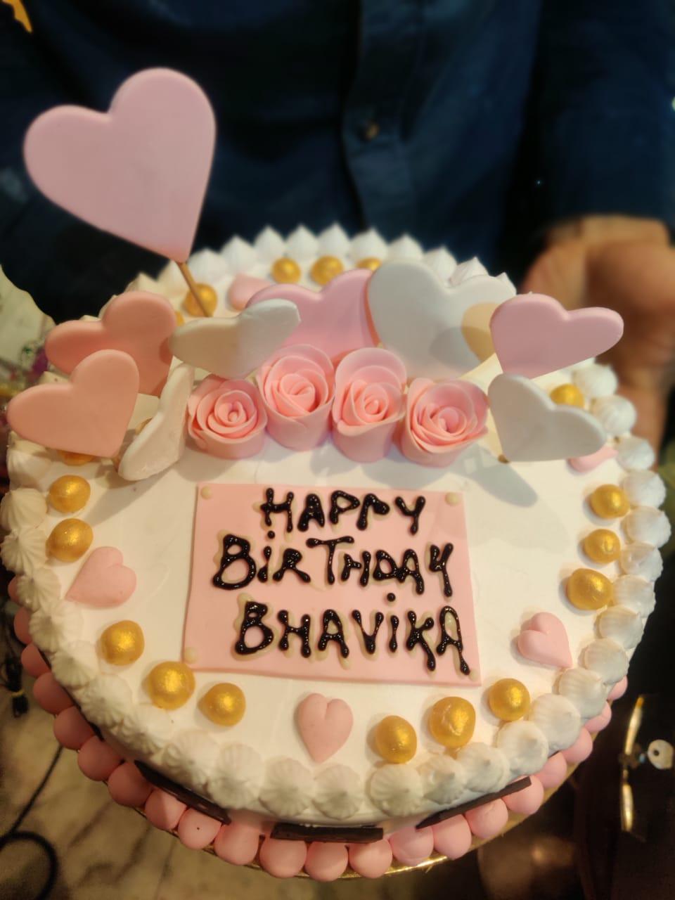 ❤️ Chocolate Shaped Birthday Cake For Bhavika