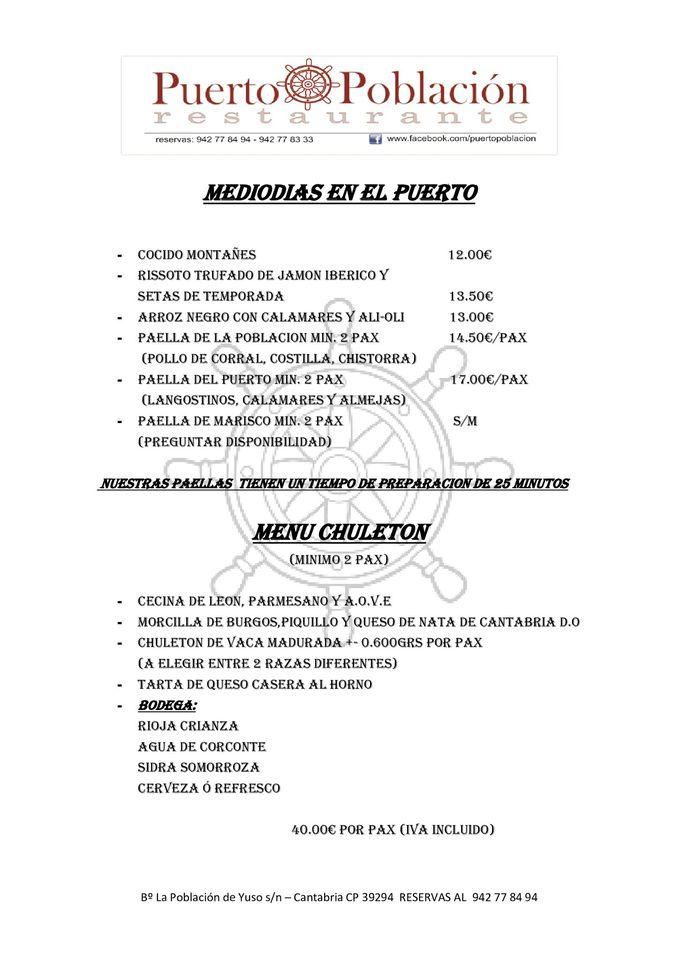 Restaurante El Puerto del la Población, - Opiniones