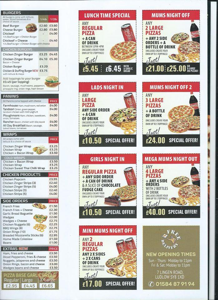 riverboat pizza company menu