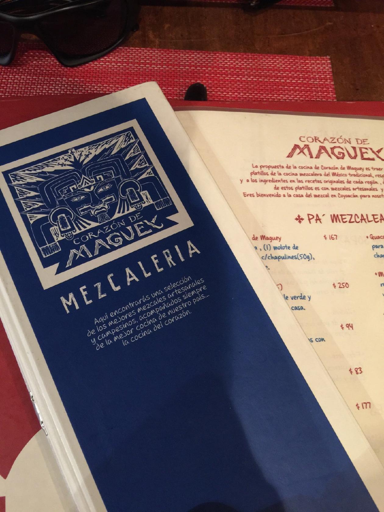 Menu of Corazón de Maguey pub & bar, Mexico City - reviews and ratings