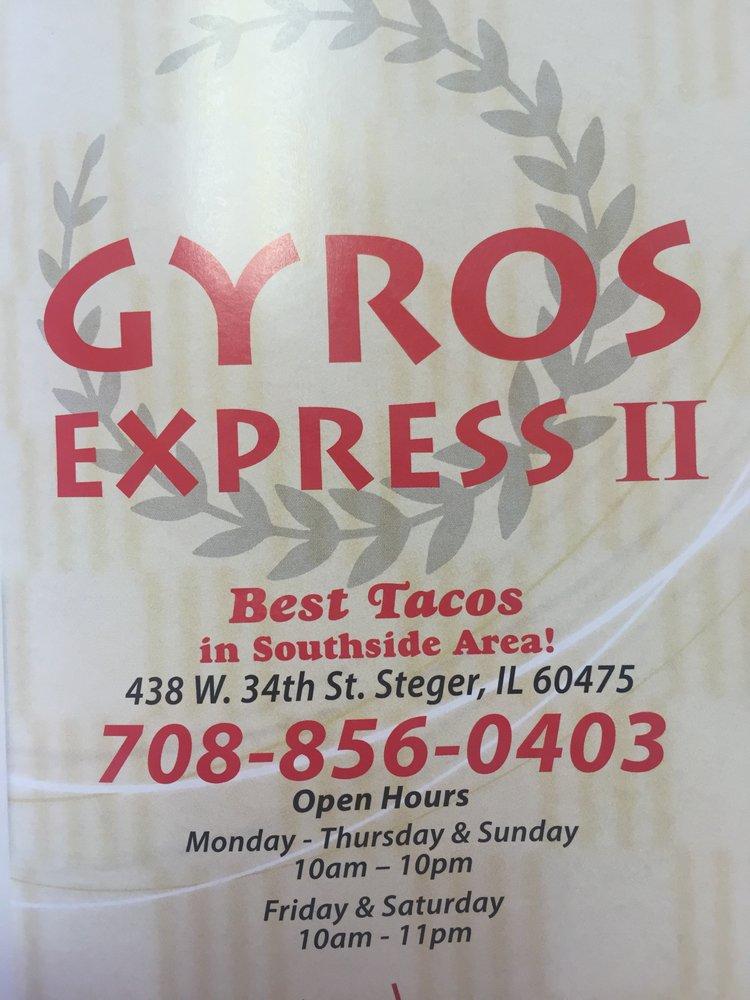 Gyros Express 2 In Steger Restaurant Menu And Reviews