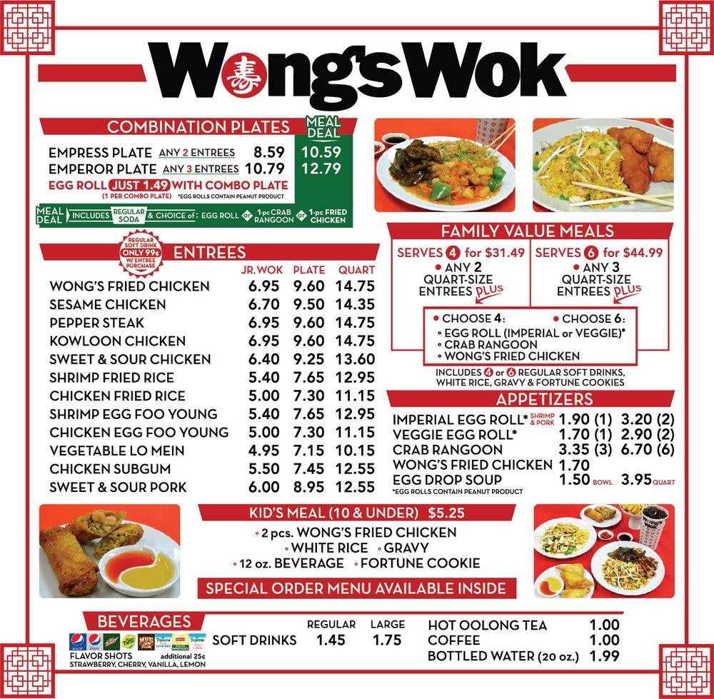 verdad Dependencia Ventilar Wong's Wok, 3702 S 27th St in Milwaukee - Restaurant menu and reviews