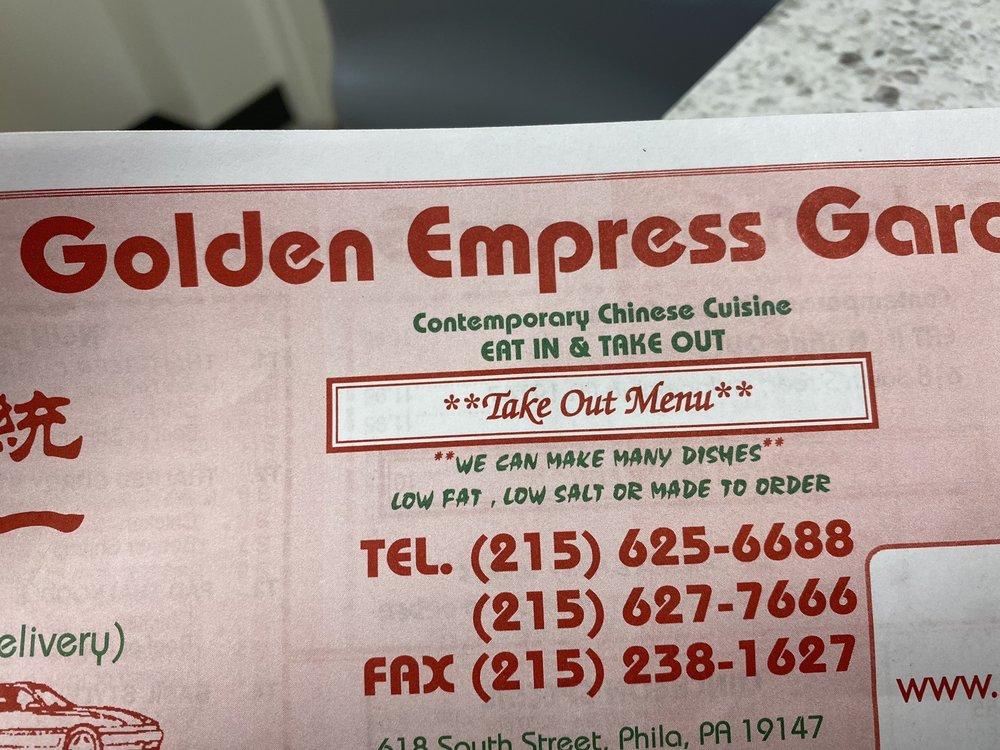 Golden Empress Garden 618 South St In Philadelphia - Restaurant Menu And Reviews