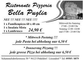 Ristorante Pizzeria Eisdiele Bella Puglia