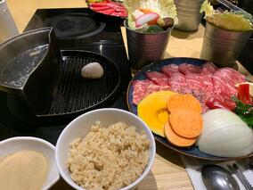 Halves Boiling Pot + Grill | Japanese Hotpot Shabu + Yakiniku BBQ