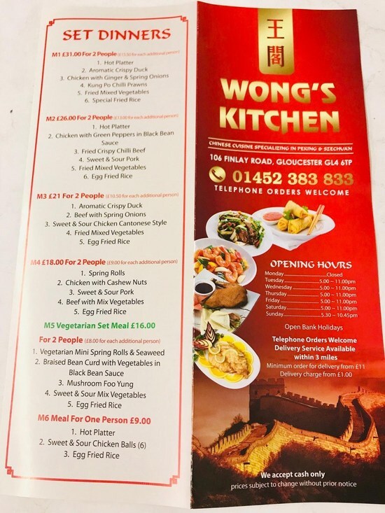 Wong S Kitchen In Gloucester Restaurant Reviews