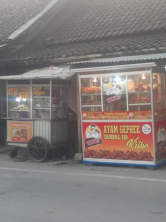 Menu at Ayam geprek kribo restaurant, Serang