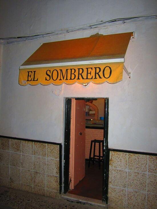 gloria Terminología tirar a la basura Carta del pub y bar El Sombrero, Jerez del la Frontera