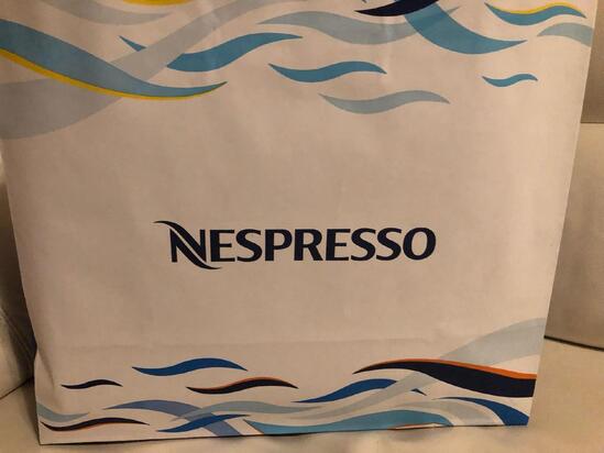 Menu at Nespresso Boutique cafe, Padua