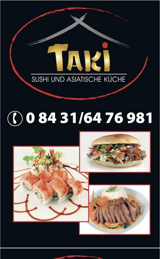 Speisekarte Von Taki Sushi Asiatische Kuche Restaurant Neuburg An Der Donau